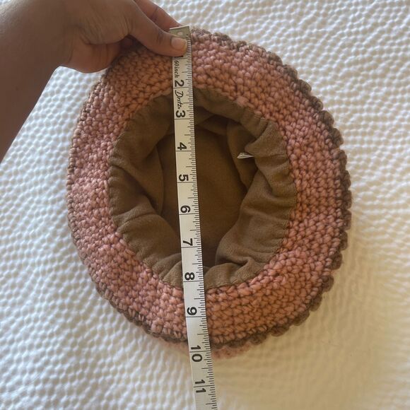 Vintage French Women's Flowers Knitted Woolen Crochet Beanie Cap Hat - Picture 5 of 6